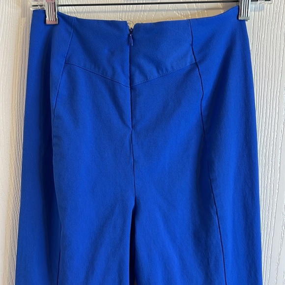 Free People Real Deal Slit Flare Pants Bell Bottom High Waisted Blue. Size XS - Picture 9 of 13